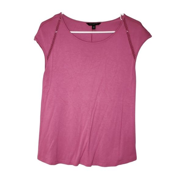 3 for $25 Banana Republic Pink Cap Sleeve Blouse Top XS Extra Small - Picture 1 of 6